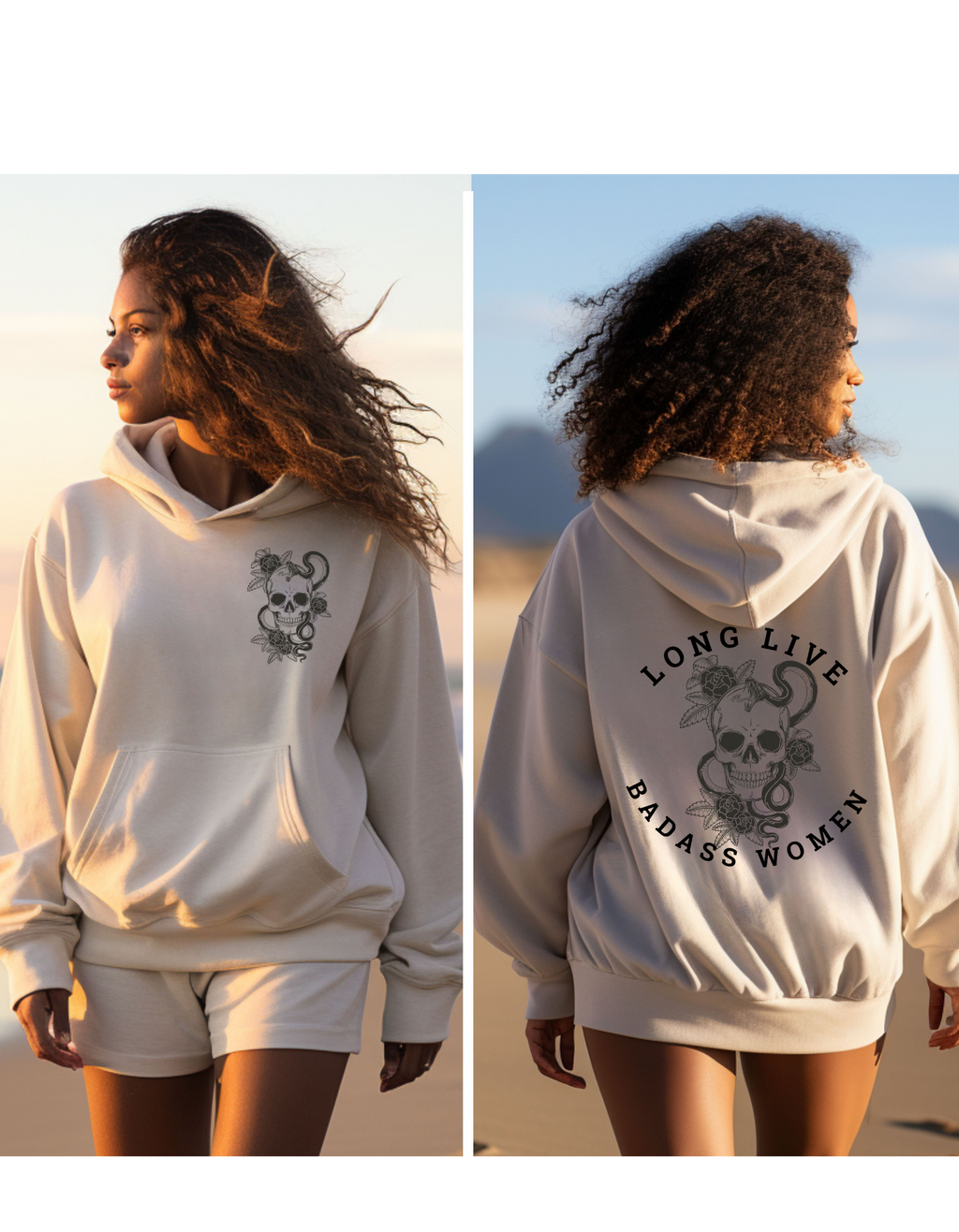 Skull & Snake 'Long Live Badass Women' Hoodie